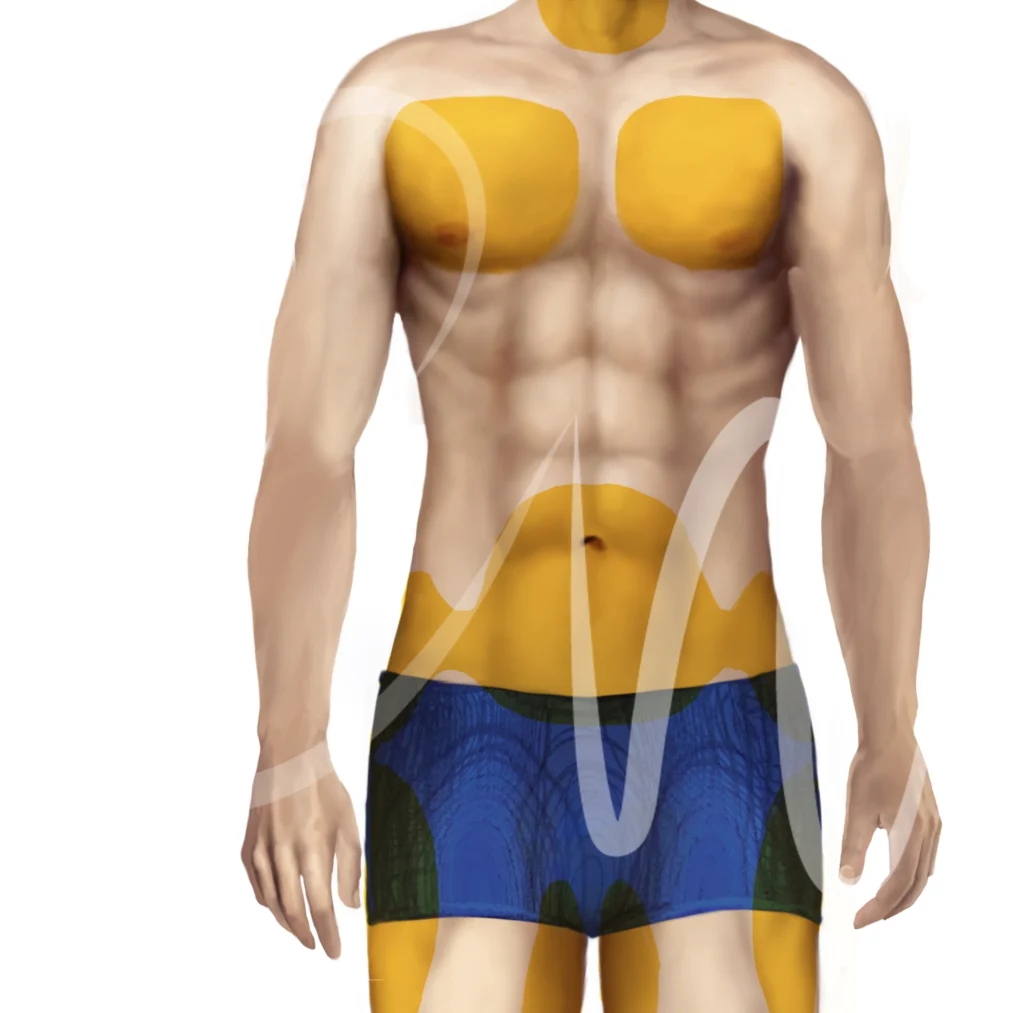 Marcación abdominal en hombres